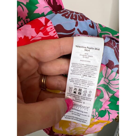 NEW Boden Valentina Poplin Fit and Flare Floral Print Midi Skirt Red Size: 4 - Picture 5 of 7